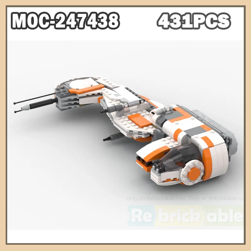 

Набор для сборки модели военного самолета MOC-247438, 431 деталь, космический истребитель, конструктор, подарок