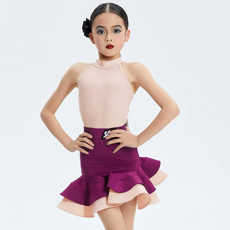 Summer Children'S Latin Dance Professional Clothes Kids Ballroom Dance Dresses Girls Latin Dance Costume Stage Wear XS6851