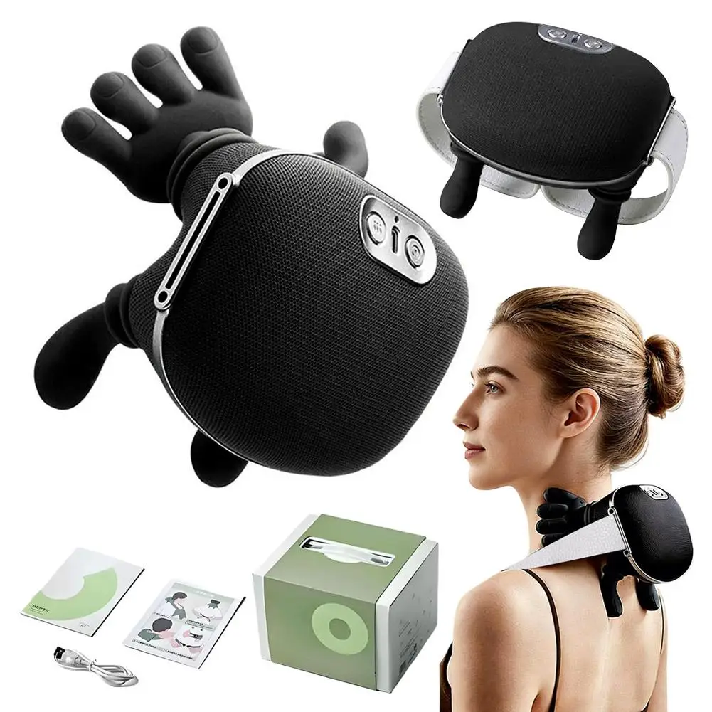 Portable Wireless Massager Neck and Shoulder Massager, Bionic Shiatsu Massager with Deep Kneading, Simulate Human Hand Massage
