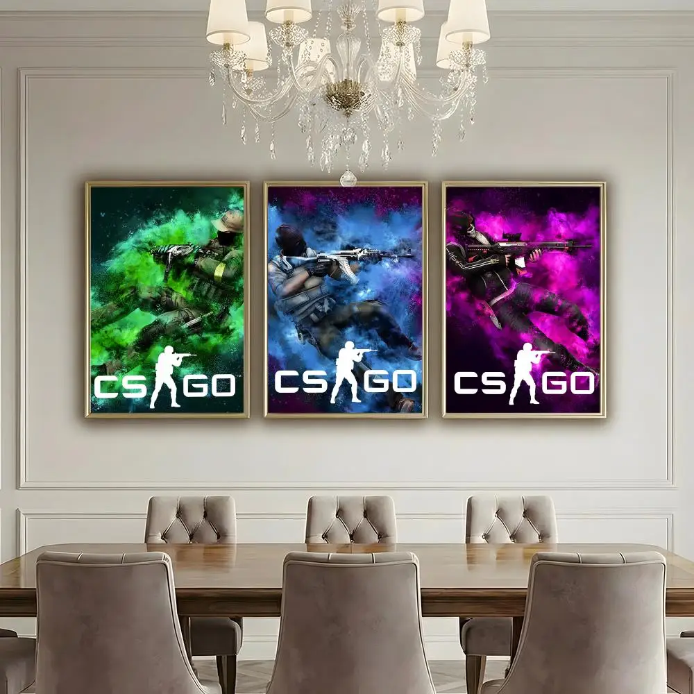 Counter Strike CS Poster HD Waterproof High-Toughness Self-Adhesive Wall Decor Universal