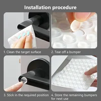 100Pcs Self Adhesive Door Stopper Rubber Damper Buffer Cabinet Bumpers Silicone Furniture Pads Cushion Protective Pads 2