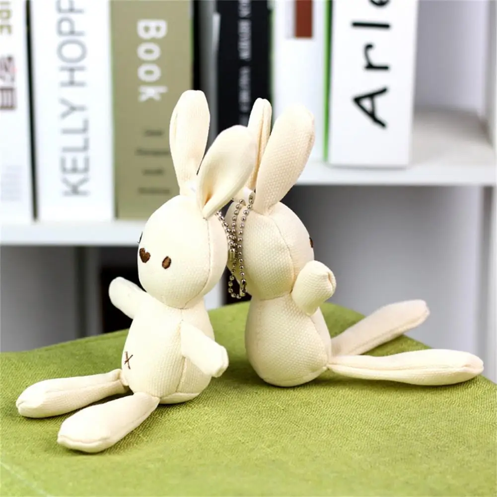 20cm Plush Toy Key Chains Animal Rabbit Doll PP Cotton Baby Girl Appease Bunny Doll Baby Toy Keychains Bag Hanging