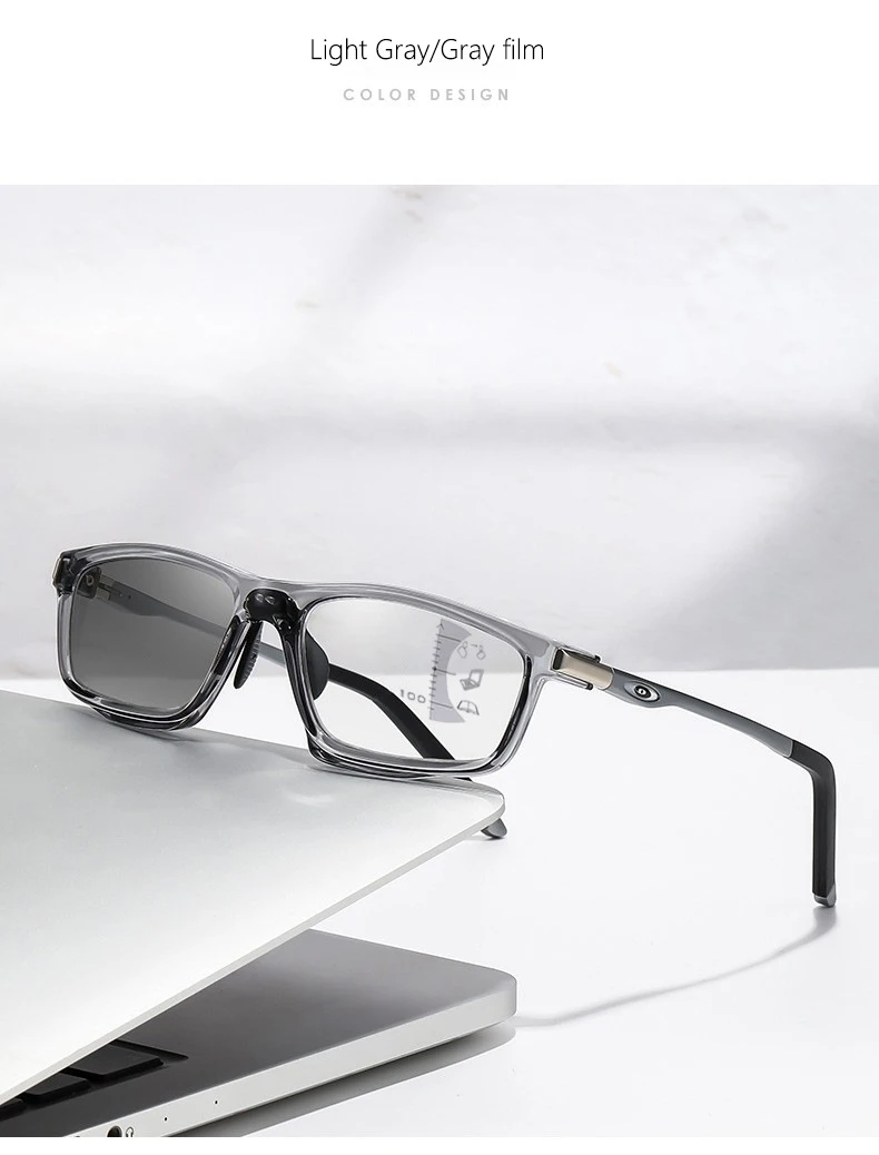 Lichtempfindliche Farbwechsel-Sport-Reise-Multifokusbrille für den Außenbereich mit langem und nahem Dual-Purpose-Lesebrille 81304 – Detail 11