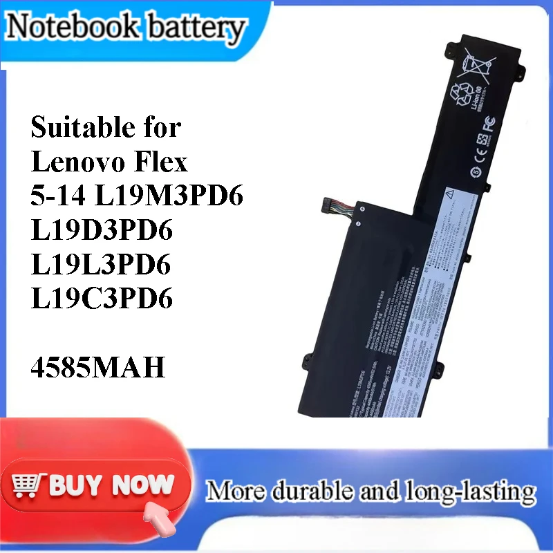 for Lenovo Flex 5-14 L19M3PD6 L19D3PD6 L19L3PD6 L19C3PD6 Battery Replacement High Capacity Laptop Internal Battery Pack