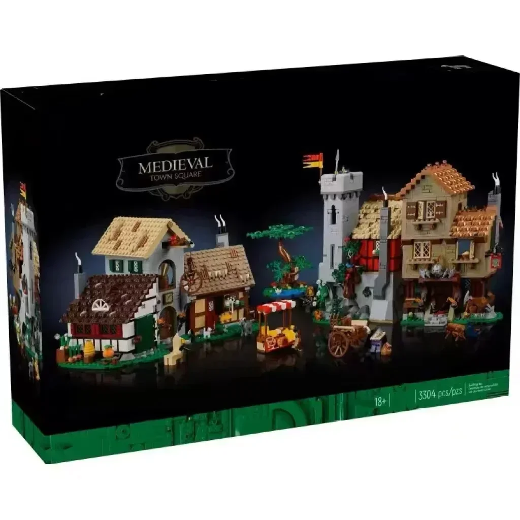 Medieval Town Square Building Blocks 3304PCS Compatible 10332 Bricks Architecture Creative Kids Adults Toys Birthday Gift