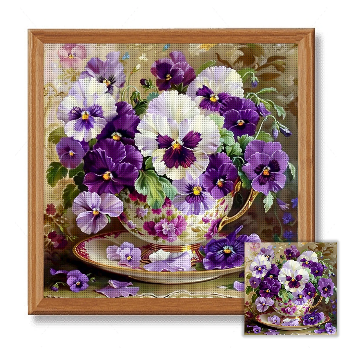 1 Set mit 30x30cm-11,8x11,8-Zoll 40x40-15,7x15,7-Zoll, 11CT/14CT bedrucktem Stoff, Kreuzstich-DIY-Set, große Größe, Geschenkset – Detail 1