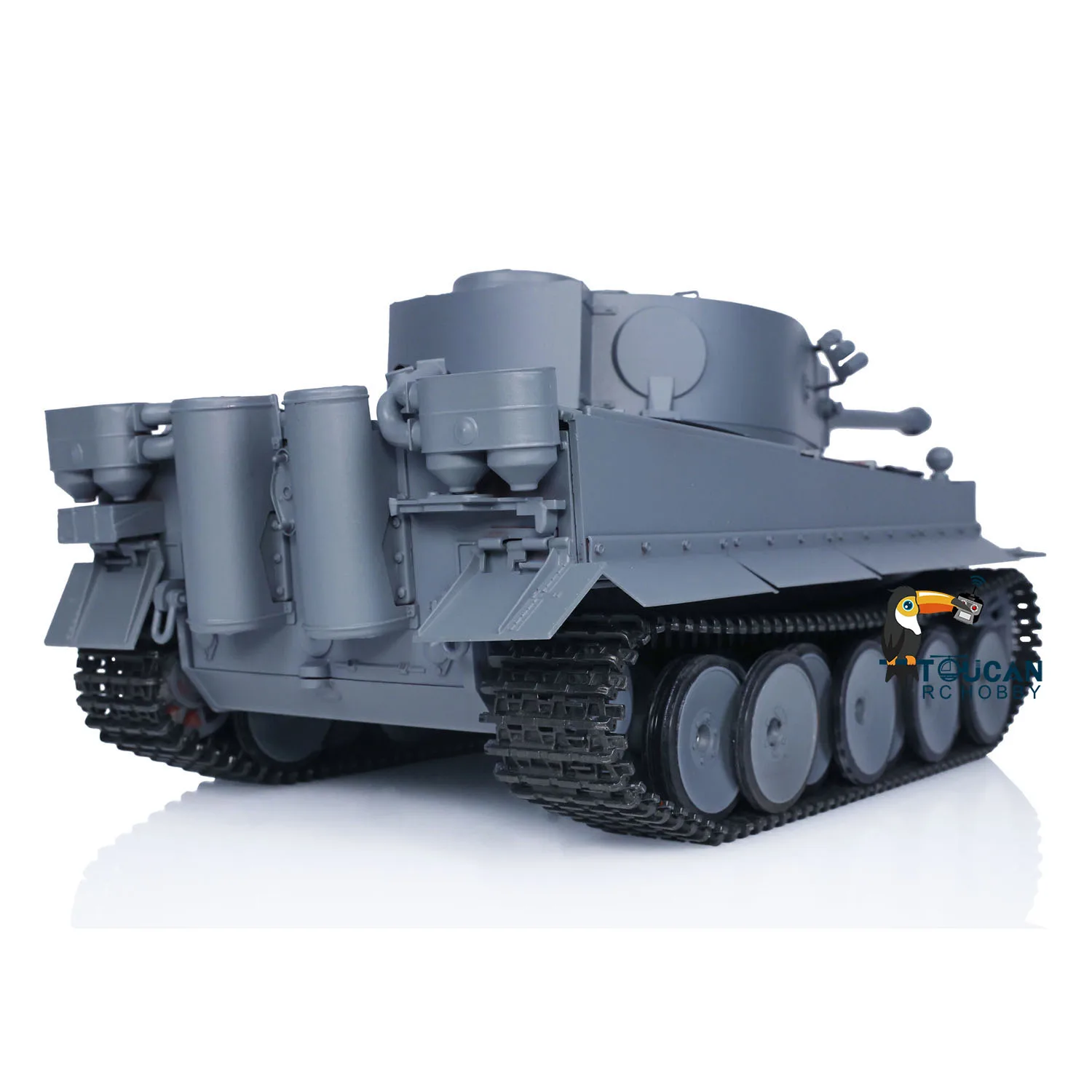 Metal Mato 1/16 Tiger I RC RTR Tanque Modelo Versão Infravermelha Barril Recoil Cor Cinza 360 °   Anel Coletor Elétrico 1220 TH00651-SMT7
