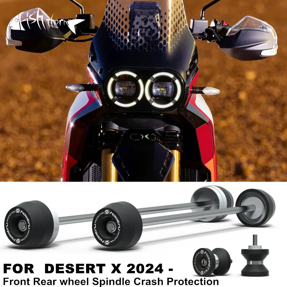 Desert X Front Rear Wheel Axle Fork Crash Slider For Ducati Desert X DesertX 2024 Motorcycle Stand Screw Swingarm Spools