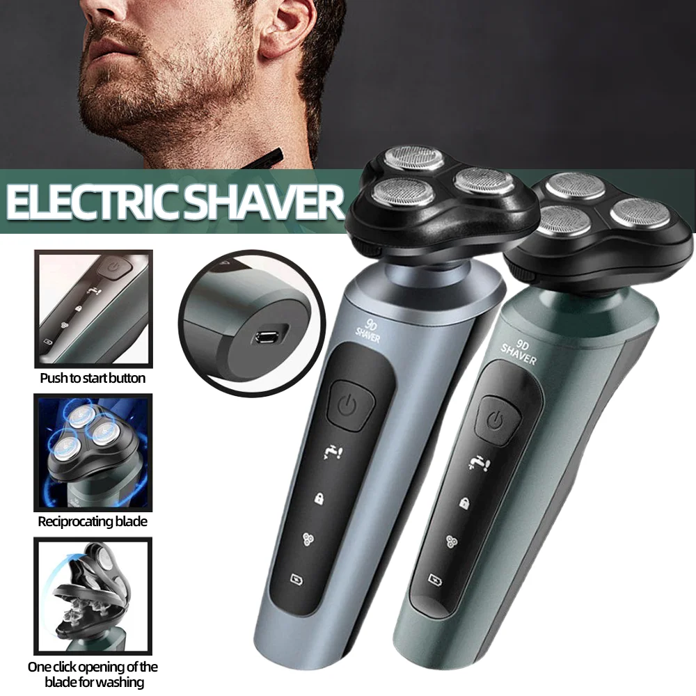 New 9D Electric Shaver USB Car-mounted High-power Full-body Wash Beard Knife Four-in-one Rechargeable Razor