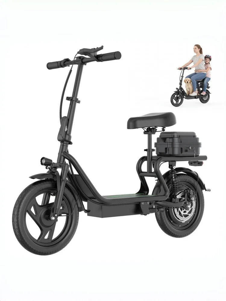 2026 Upgrade AOVOPRO YK20/Y20 PRO E-Bike mit Aufbewahrungstasche, 38-98 km Reichweite, Höchstgeschwindigkeit, tragbares Elektrofahrrad, 14 Zoll Offroad-Reifengröße