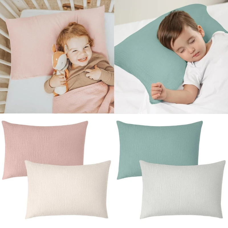 2pcs Rectangle Pillow Cover for Newborns Breathable Washable Pillowcase Baby Supply