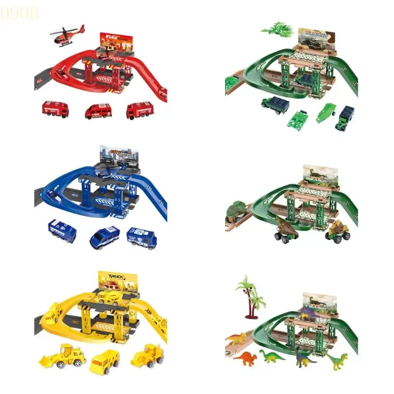 

090B Children Racing Car Toy Models Parking Lot Toy