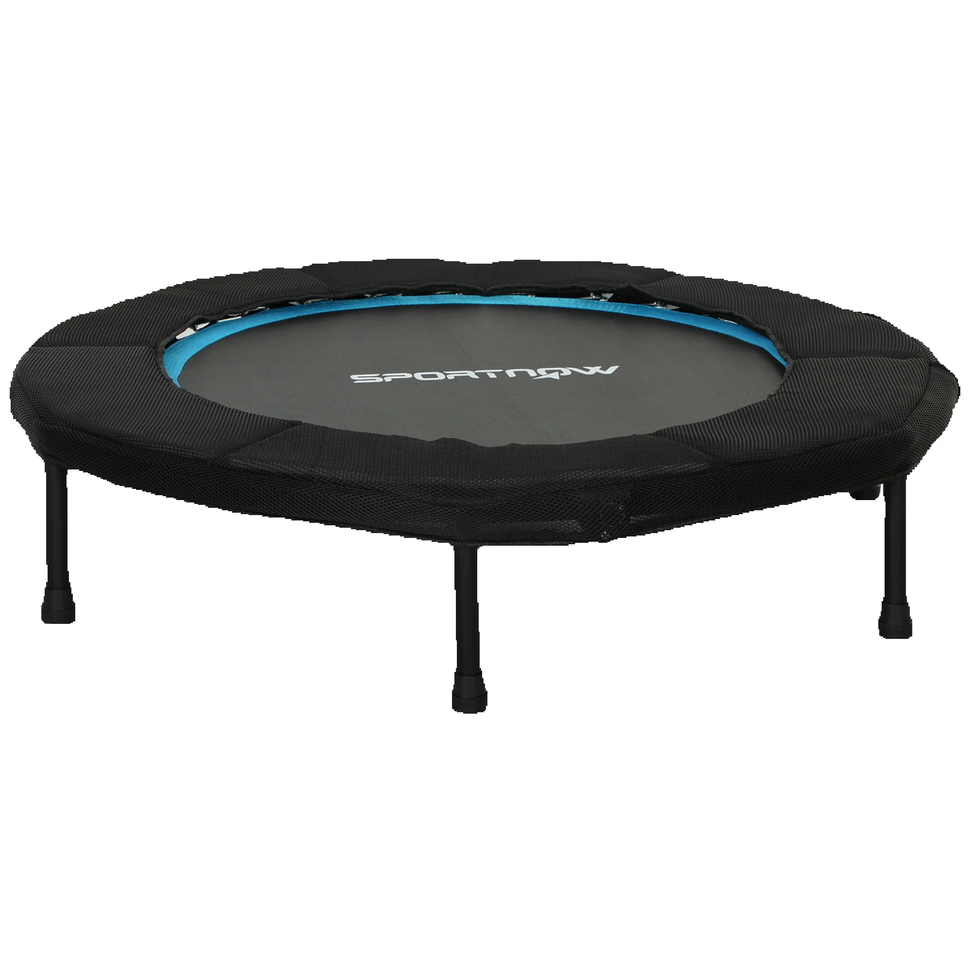 Trampoline Sportnow Fitness Ø102 cm Trampoline pliant avec cadre en acier antidérapant Charge 100 kg pour l'entraînement