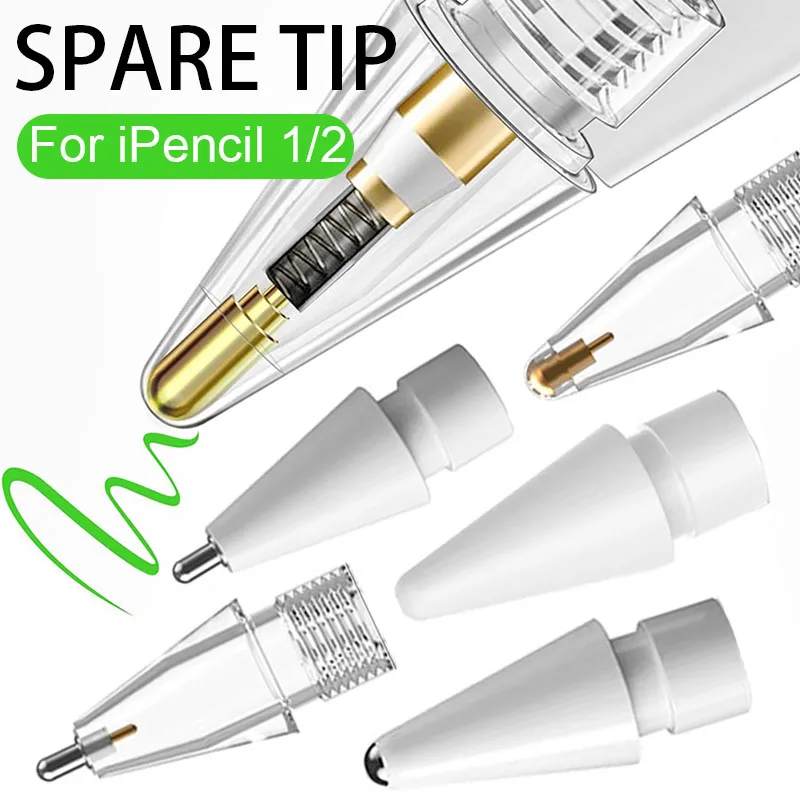 Stylus Pencil Tips Replacement Nibs Clear Transparent Wear Resistant For iPencil 1st / 2nd Generation For ipad Stylus Pen