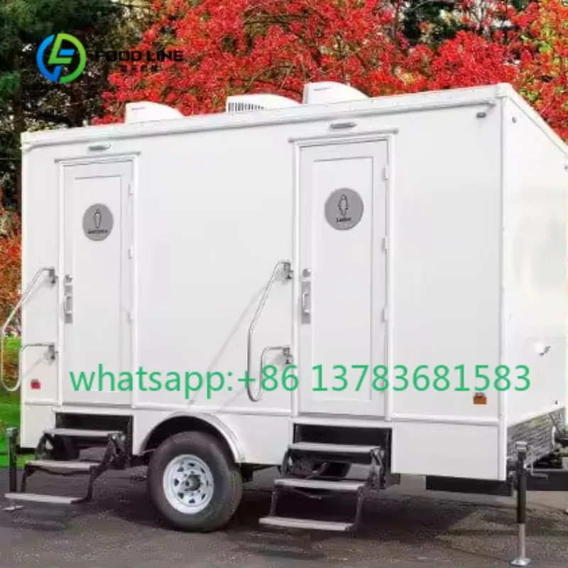 Customized Mobile Luxury Bathroom Unit Shower Toilet Portable Toilet Restroom Trailer Luxury Portable Bathroom Shower