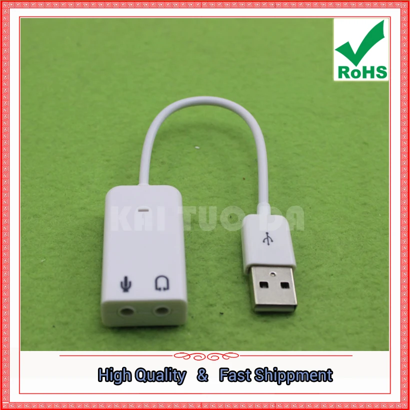 Usb Sound Card 7.1 With Cable 3.5mm Audio Microphone External Adapter Microphone Headset Converter (C1B4)