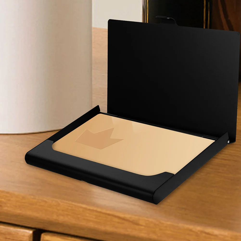 

2pcs Metal Business Card Box Blank Sublimation Card Container Diy Heat Transfer Case Portable Name Cards Holder Office Workers