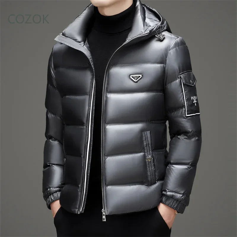 COZOK Short Down Jacket Duck Down Padding Designer Clothes Men Lightweight Padded Jackets Warm Man Winter Coat Padded Jacket