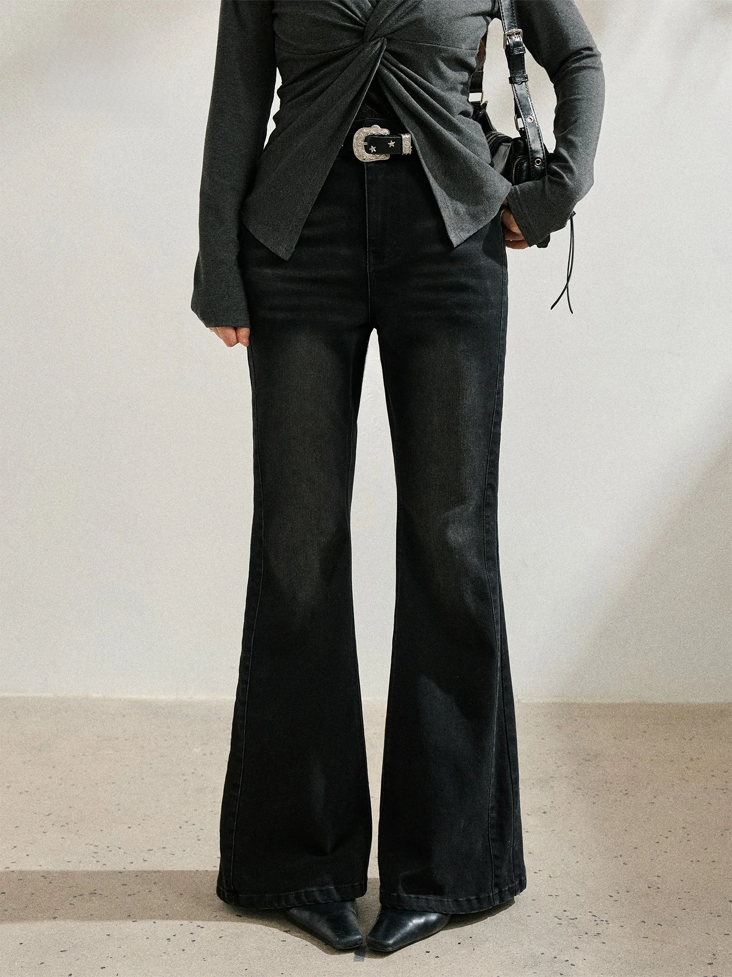 

Женские джинсы больших размеров с широкими штанинами, эффект похудения, корейский стиль, весенние, модные, повседневные, с высокой талией