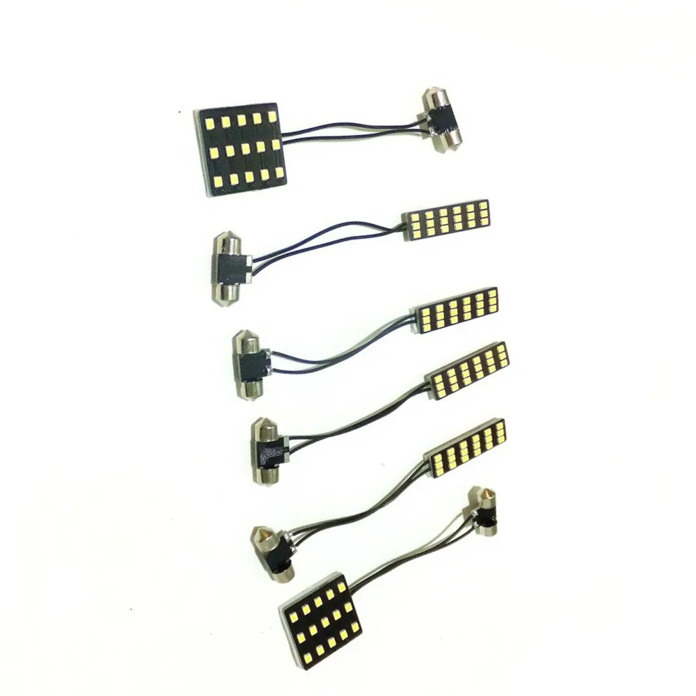 

July King 6000K LED Interior Reading Lights compatible For Nissan Serena C25 2006-2011, Car Indoor Dome Map Light, 6 pcs/set