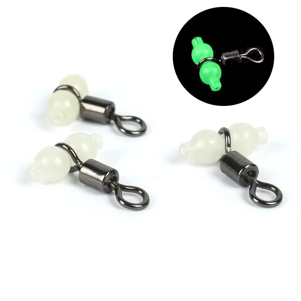 3-way New 20pcs/bag Tackle Luminous Sea Fishing Fishing Tackle Swivels Rolling