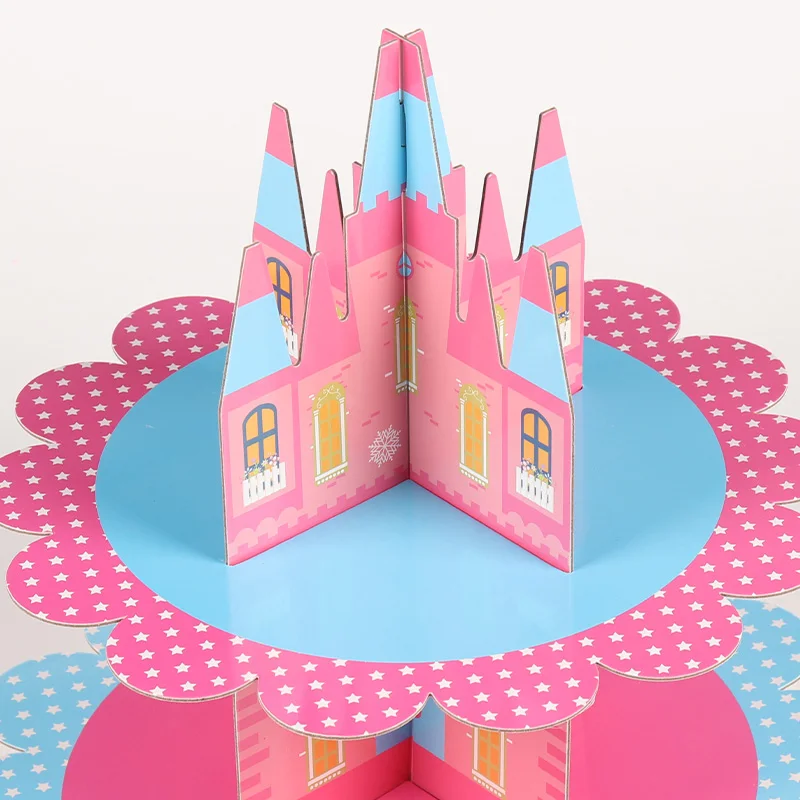 Dessert table Candy afternoon tea heart tray Paper multi-layer castle cake stand Dessert table display stand