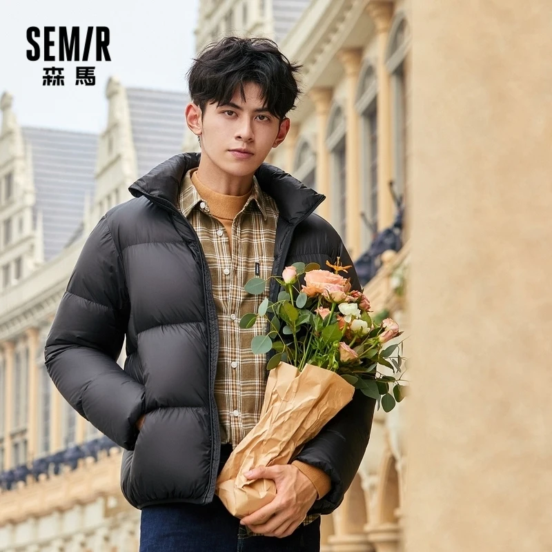 Semir Merk Donsjack Mannen Casual Mode Winter Jas Voor Mannen Hooded Windbreaker Witte Eendendons Jas Mannelijke Waterdichte Kleding