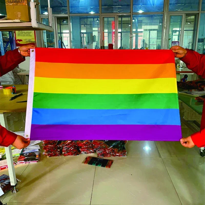 Lesbian Gay Bisexual Transgender Pansexual Progress Pride Rainbow Banner For Decor Polyester Philly Homosexual LGBT Flag