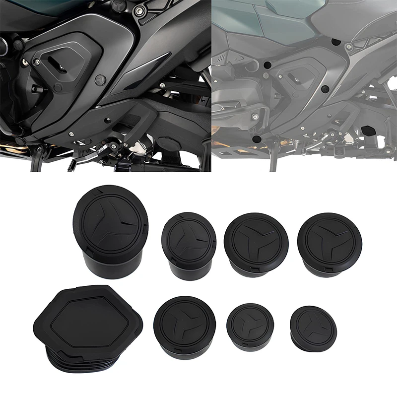 

For BMW R1300GS R 1300GS R1300 GS ADV 2024 2025 Motorcycle Frame Hole Cover Caps Plug Decorative Frame Cap Set