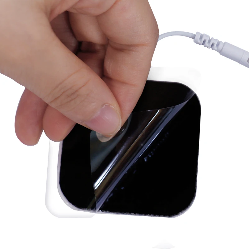 10/20/50/100PCS 전극 패드 4×4cm/5×5cm 펄스 침술 EMS 근육 자극기 스티커 용 TENS 마사지 전극 패치