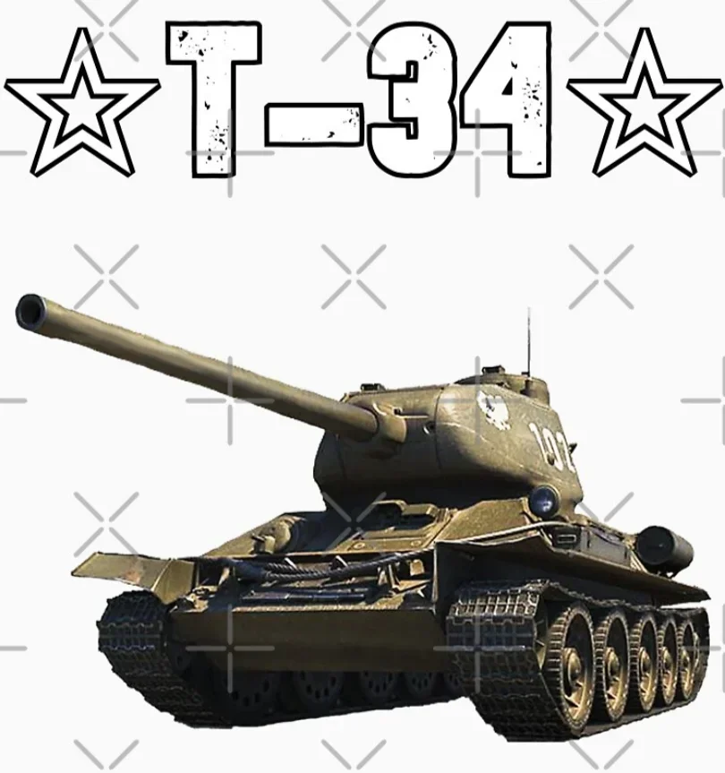 

WWII Soviet Red Army Panzer T-34 Medium Tank T-Shirt 100% Cotton O-Neck Summer Short Sleeve Casual Mens T-shirt Size S-3XL