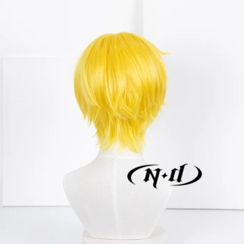 ND Sanji Cosplay perruques une pièce Anime Cos cheveux blonds perruques résistant à la chaleur synthétique pour Anime bande dessinée Con Coser Costume fête à thème