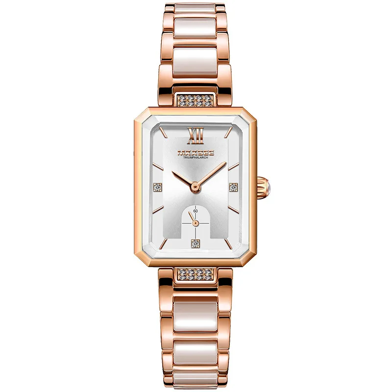 

Watch Women's Rectangle Watch Dial Simple Waterproof Versatile Ceramic Women's Watch
