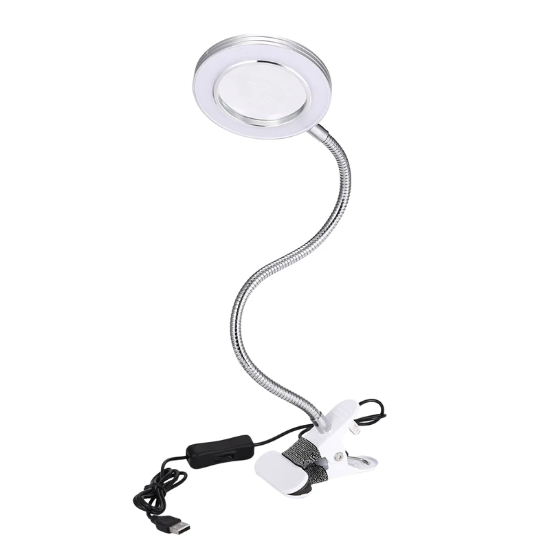 سطح الطاولة المكتبي 8X عدسة مكبرة لصالونات التجميل وشم المكبر ضوء المصباح