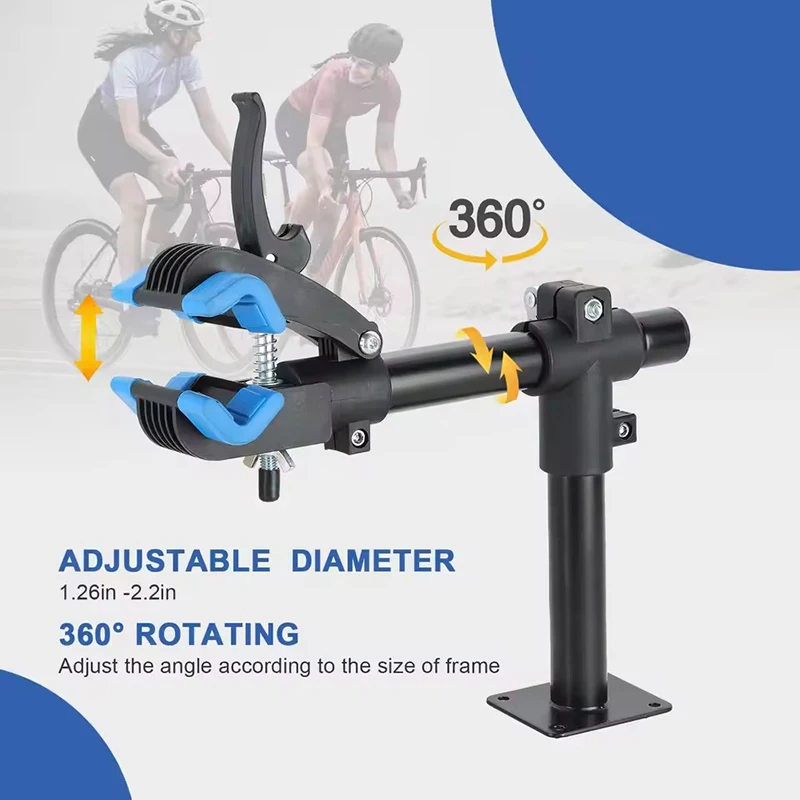 

ZOYOSPORTS Blue Adjustable Foldable Heavy-Duty Bike Repair Stand Removable Wall Mount 20kg Load Capacity Portable Alloy Steel