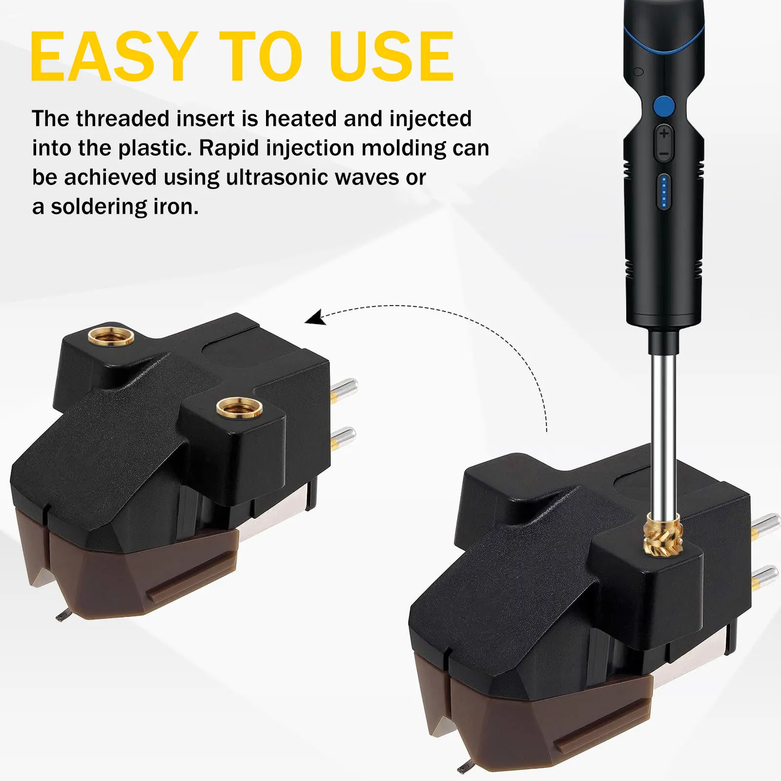200 ชิ้น M3 ความร้อน-ชุดเกลียวสําหรับการพิมพ์ 3D, Press-in Nuts สําหรับเปลือกพลาสติก, ยานยนต์ & 3D พิมพ์ชิ้นส่วน