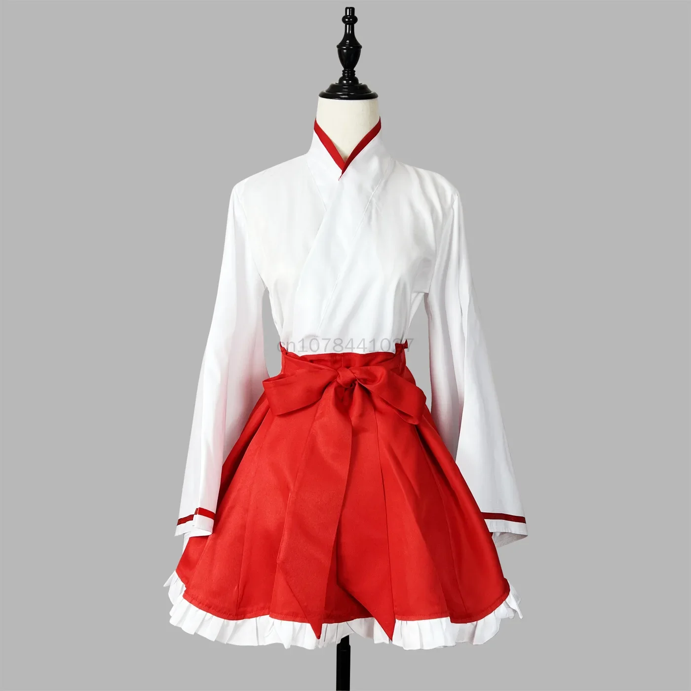 Feminino S-5XL anime japonês kikyo quimono cosplay feminino miko traje raposa espírito kitsune kami oinari sama bruxa fantasia vestido