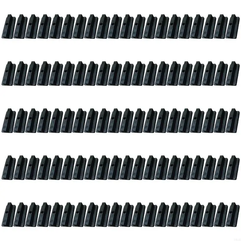 581e 100pocies pratici clip da 6 mm a clip robusti fissaggio in plastica per terrazze a bordo del ponte comprende viti e