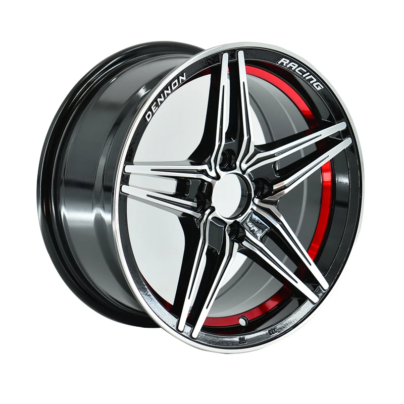 

DM622 15 16 17 Inch 5x114.3 ET35 Alloy Rims Red And Black Racing Wheel