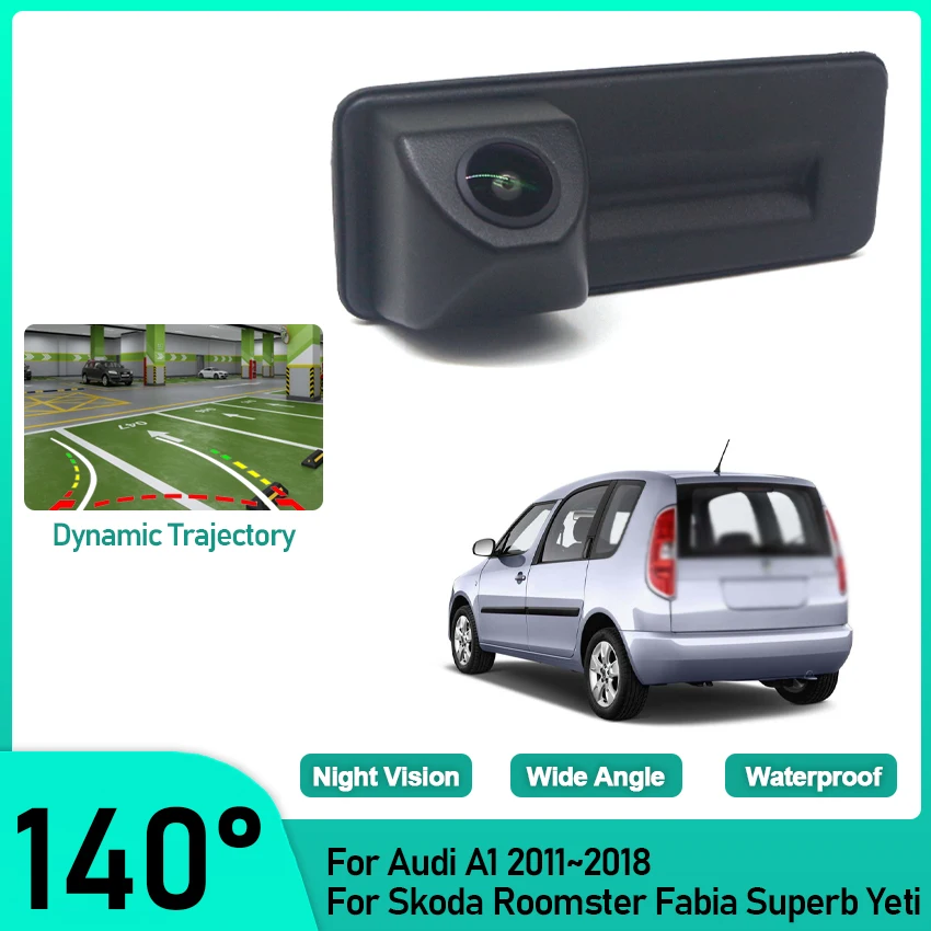 

Car Trunk Handle Camera Rear View HD CCD High quality Camera For Audi A1 2011~2017 2018 For Skoda Roomster Fabia Superb Yeti