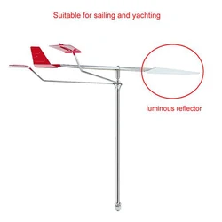 Stainless Steel Wind Direction Meter Marine Wind Direction Indicator Marine Boat Direction Sailboat Wind Indicator Reflective