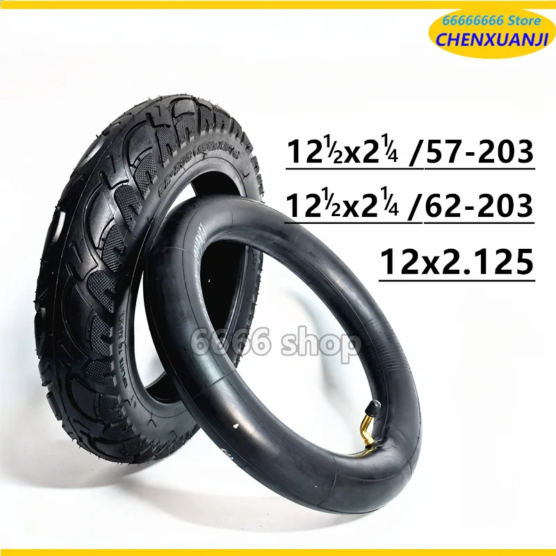 12 Inch 12 1/2x2 1/4 Tire Is Suitable for Electric Vehicle Tire 12x2.125 Vacuum Tire 57-203/62-203 Inner and Outer Airless Tire