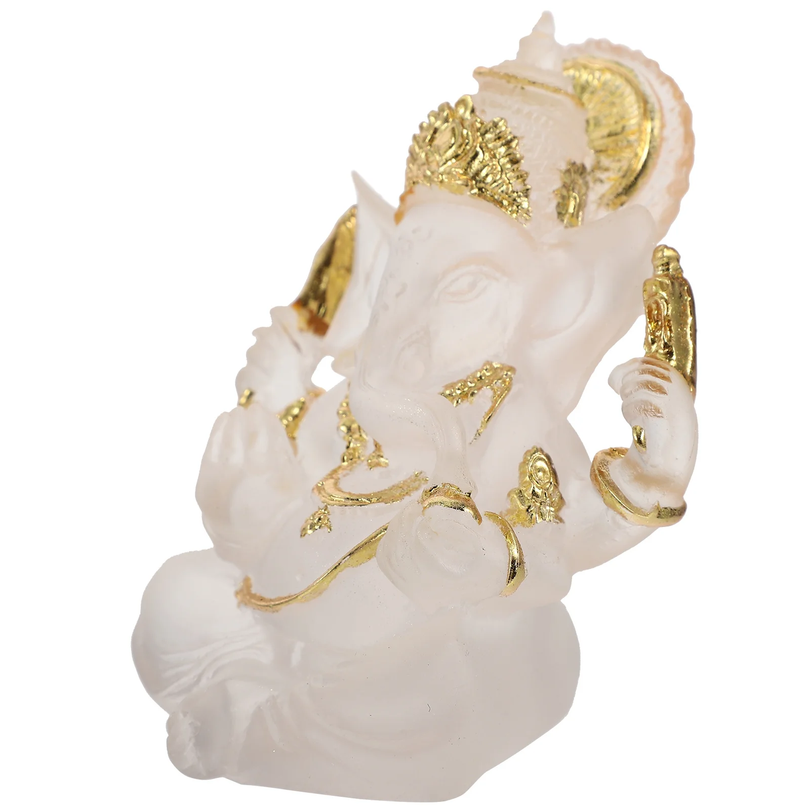 

Resin Ganesha Elephant Sculpture Transparent Statue Desktop Hindu Home Decoration Ornament Ganesha Figurine Elephant Sculpture