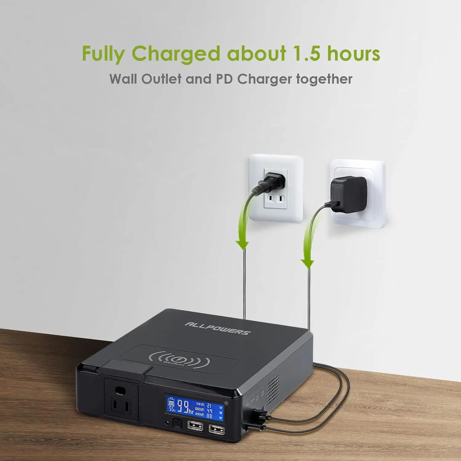 powers Portable Charger 41600Mah Power Bank With Ac Outlets Usb Wireless 110V200W Laptop Power Bank Fast Charging Battery