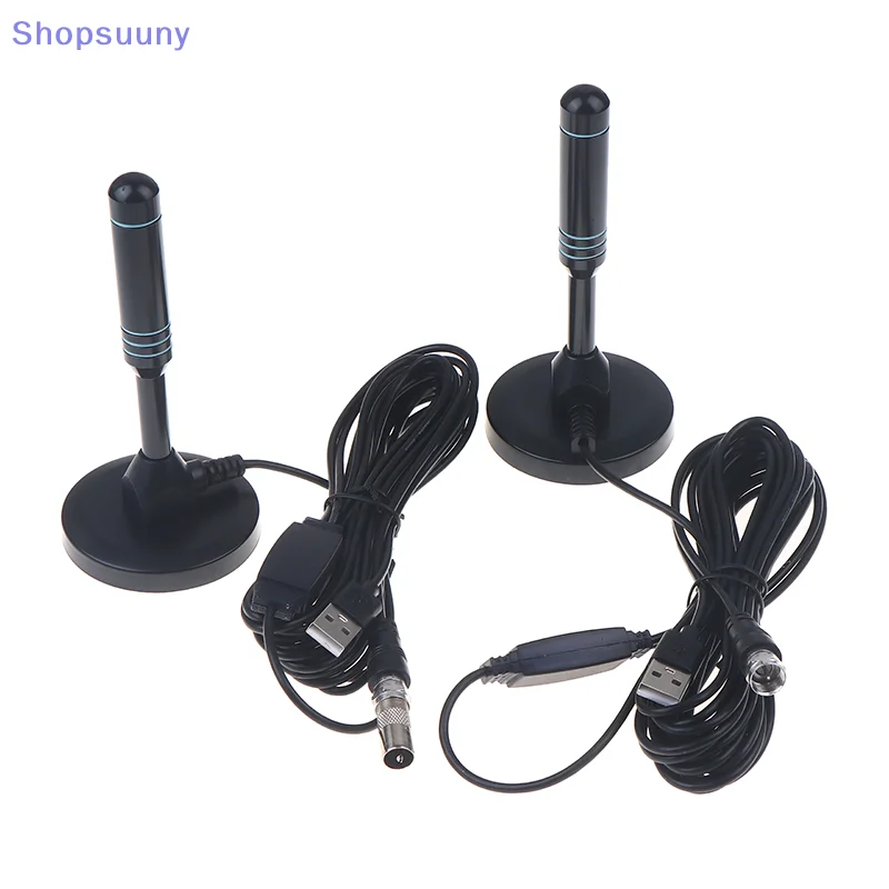 [SU]Digital TV Antenna With Signal Amplifier 480+ Miles Indoor Outdoor Antenna Magnetic Base VHF UHF Digital Aerial[SU]
