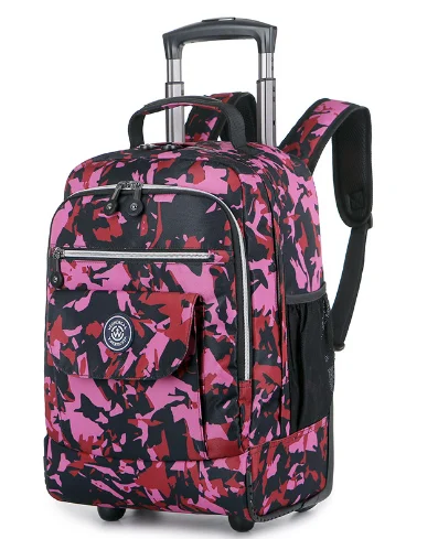 Travel Trolley Bag on wheels rolling luggage backpack women Wheeled backpack School Trolley Bag Suitcase School wheeled backpack