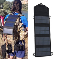 10W Solar Panel Foldable 5V USB Energy Solar Cell Charger Folding Waterproof Solar Panel Outdoor Mobile Power Battery Charger