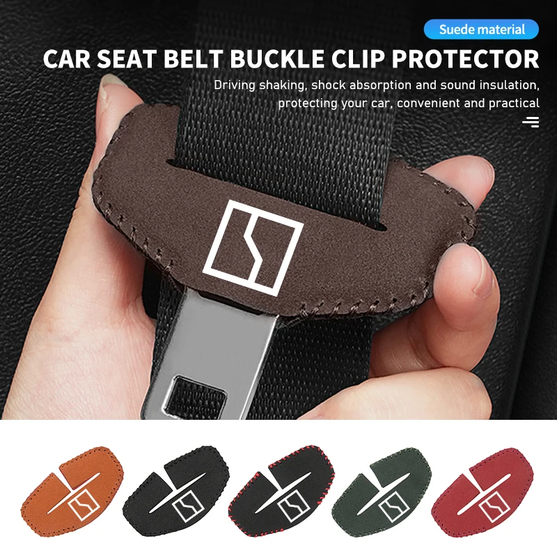 2PCS Universal Car Seat Belt Buckle Clip Protector Cover For Zeekr X 001 009 2022 2023 2024 EV 2021-2023 Krypton