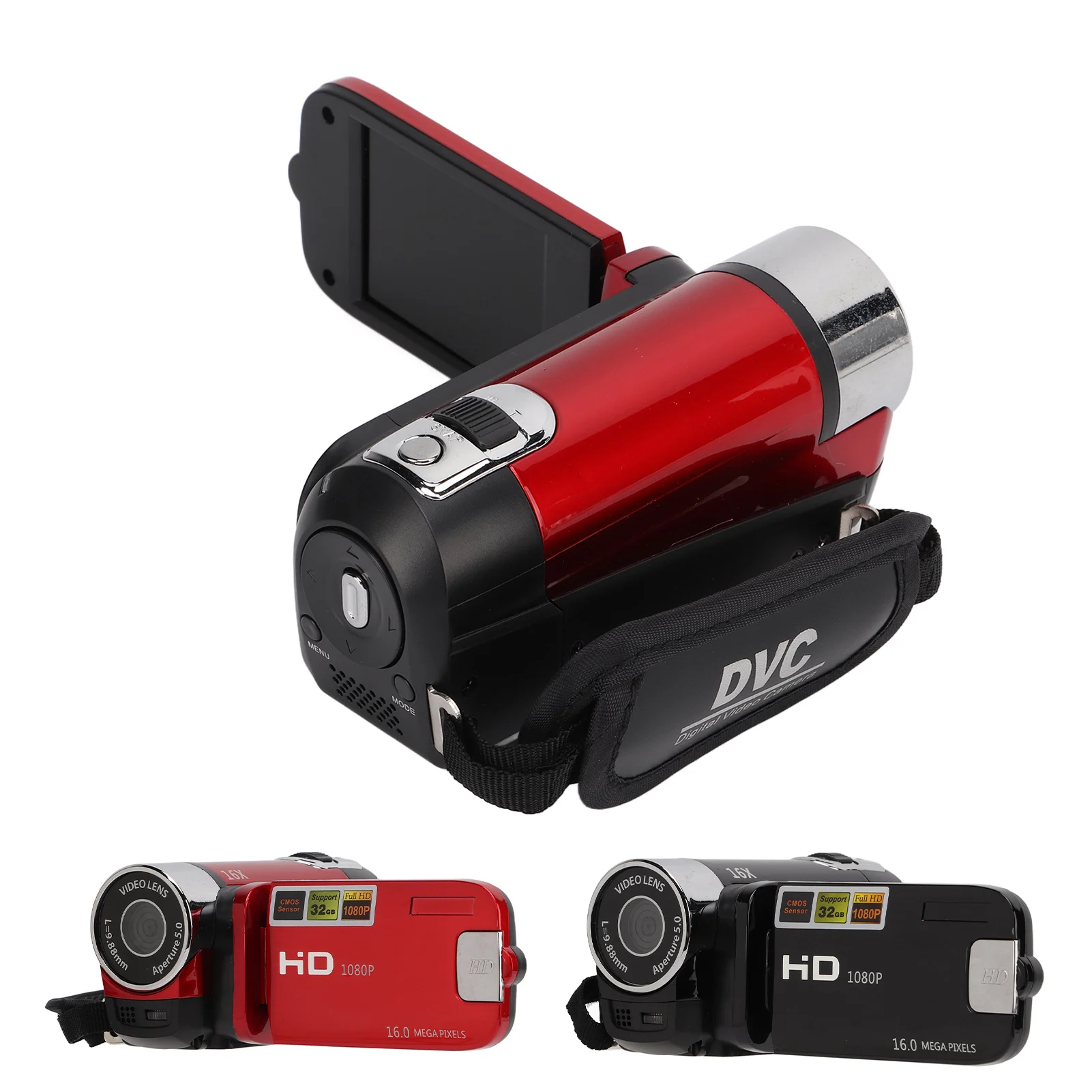 كاميرا فيديو كاميرا فيديو مسجل كاميرا عالي الدقة 270 °   دوران 2.7 بوصة شاشة ملونة 16X تكبير كاميرات الفيديو الرقمية