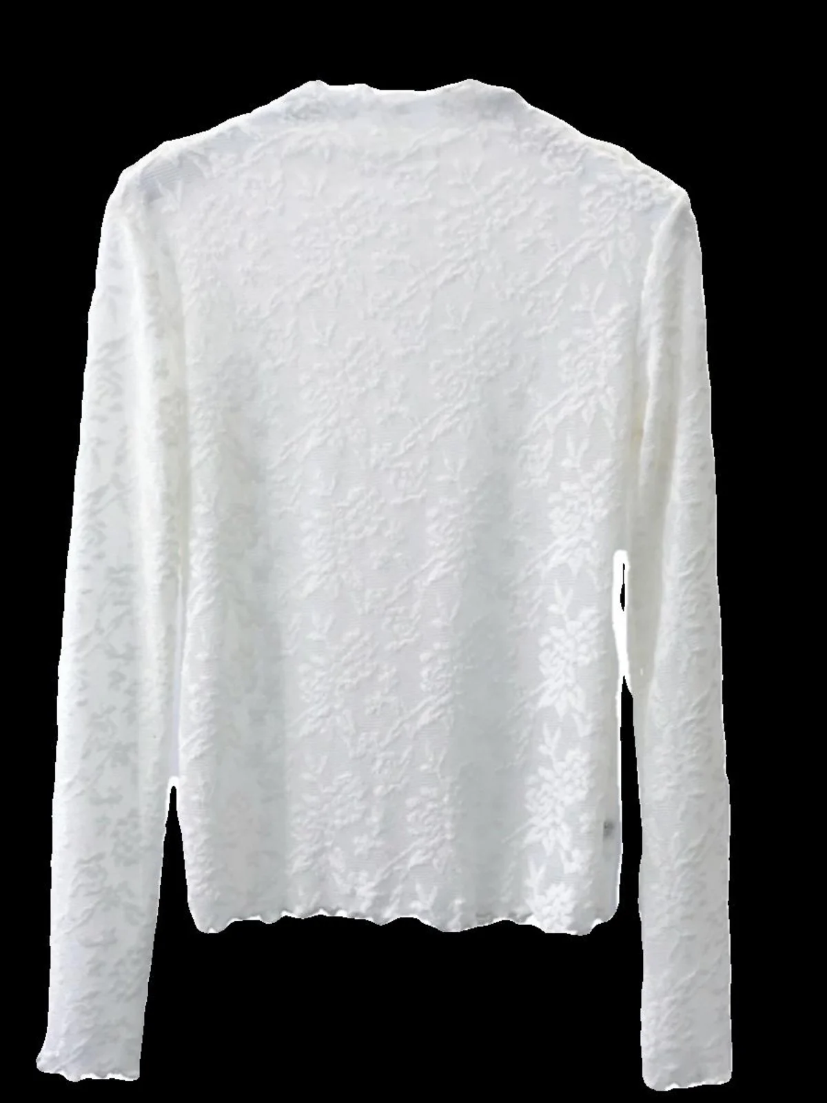 

Французская кружевная блузка с воротником-стойкой, винтажным принтом и деревянной отделкой, элегантный базовый топ для женщин